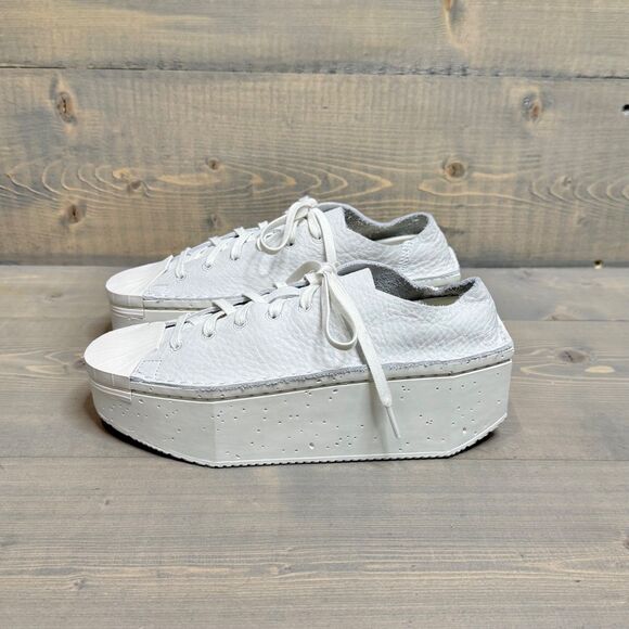 Y-3 Kyasu Low Cream White Suede Leather Platform Sneakers Women's 6, EU 37 1/3 - Picture 1 of 8